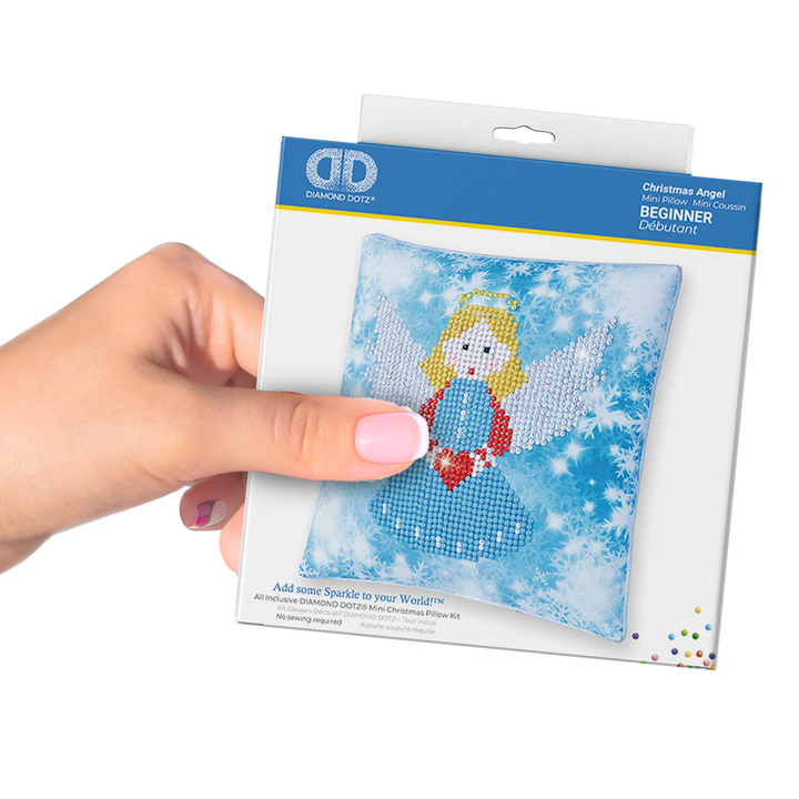 Diamond Dotz Christmas Angel Pillow - 7 x 7 in