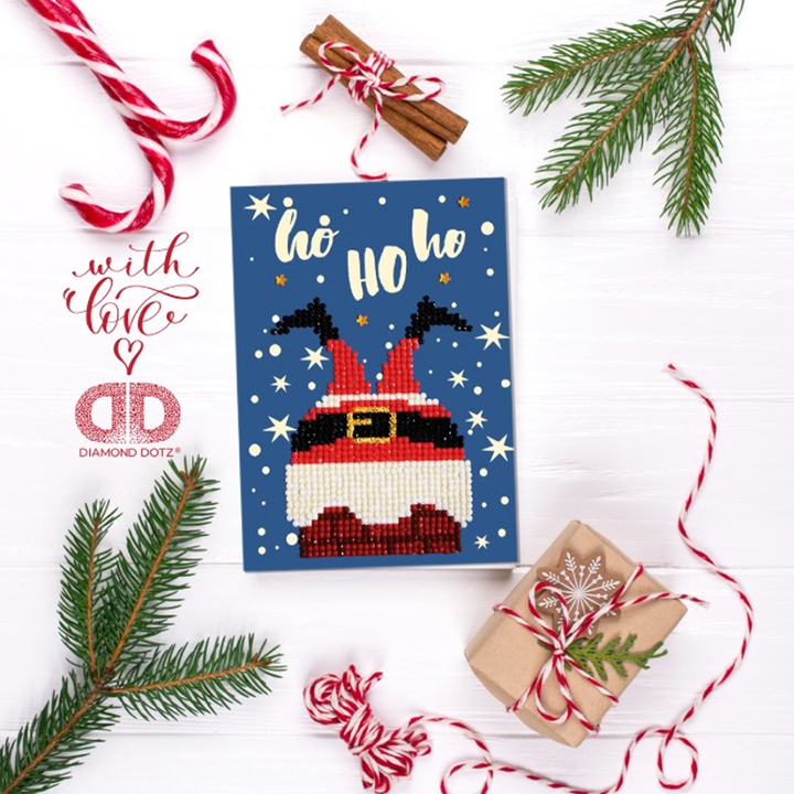 Diamond Dotz Ho Ho Ho - Diamond Painting Greeting Card
