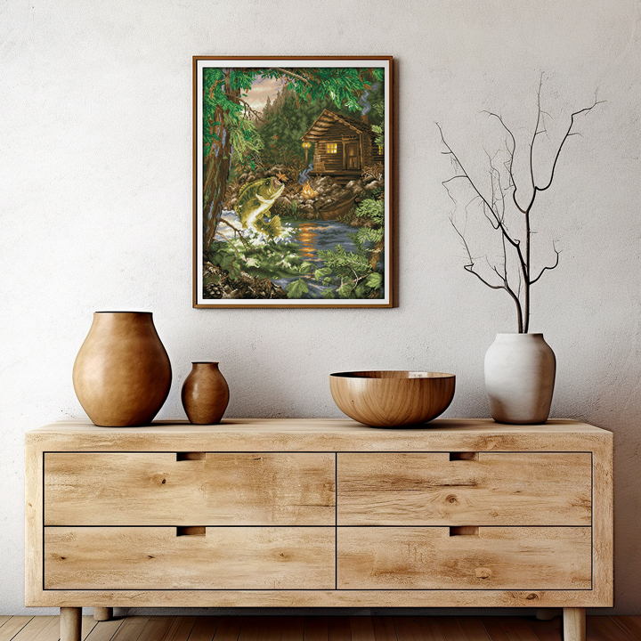 Diamond Dotz Gone Fishing - 28 x 22.01 in