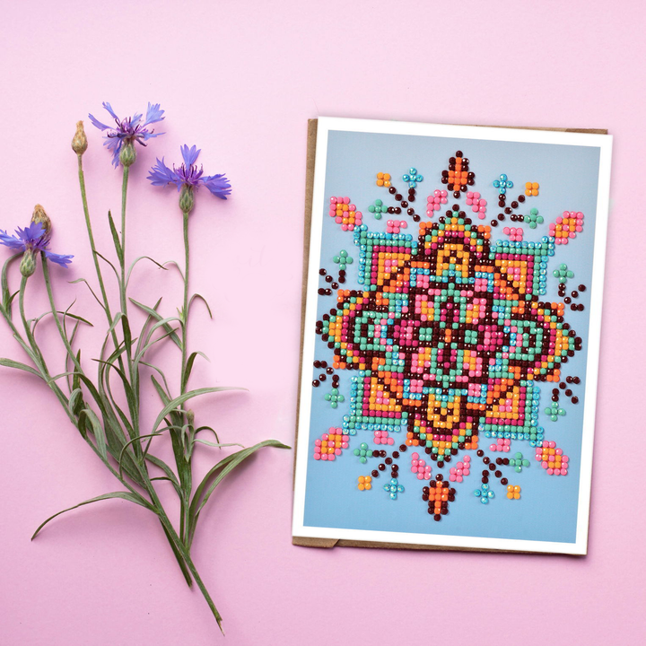 Diamond Dotz Blue Star - Diamond Painting Greeting Card