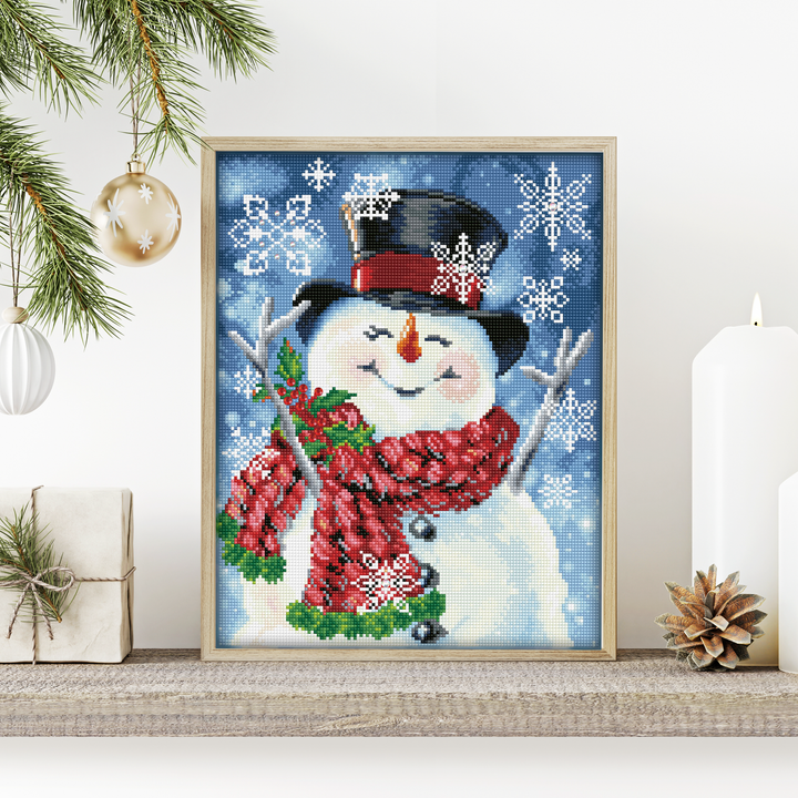 Diamond Dotz Joyful Jolly Snowman - 14 x 17.9 in