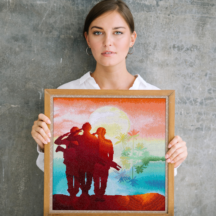 Diamond Dotz Soldiers at Dawn - 24 x 24 in