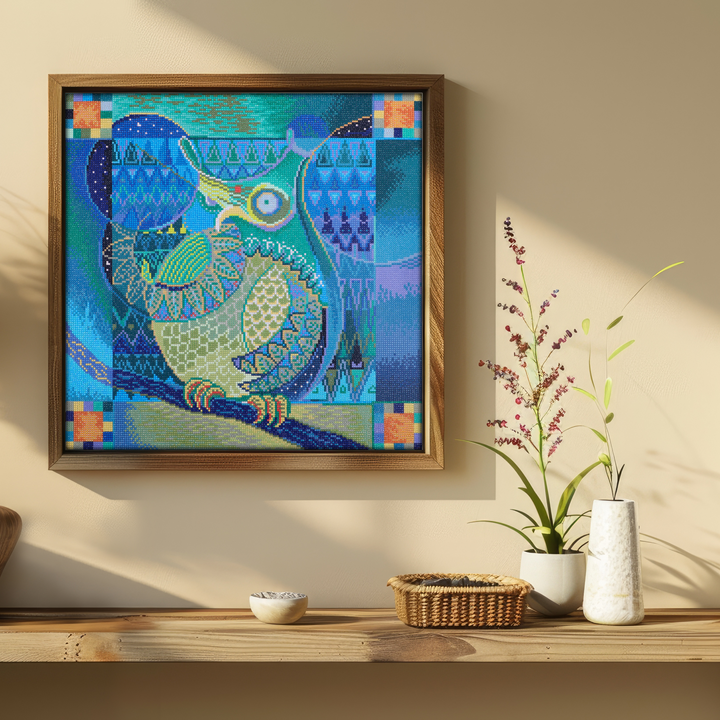 Diamond Dotz Indian Owl - 20.28 x 20.28 in