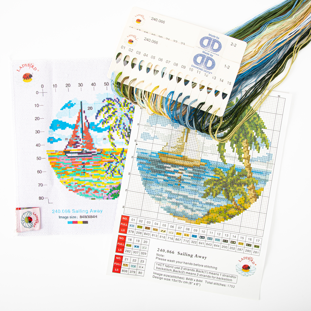 Diamond Dotz No-Count Cross Stitch Sailing Away - 6 in