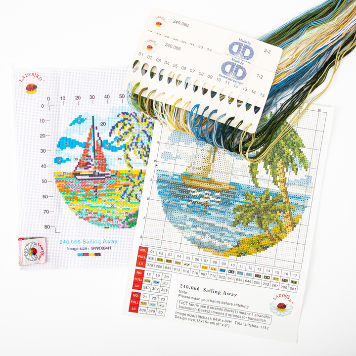 Diamond Dotz No-Count Cross Stitch Sailing Away - 6 in
