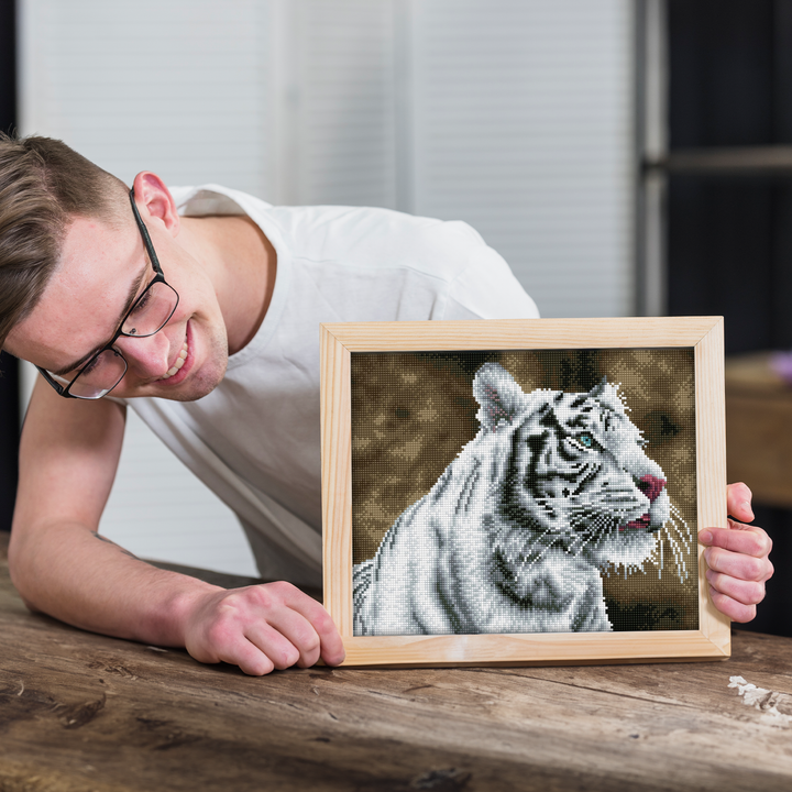 Diamond Dotz Tigre Blanc - 16.5 x 13 in