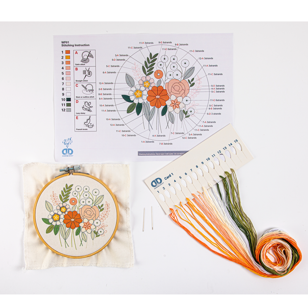 Diamond Dotz Country Garden Embroidery Kit - 5 in