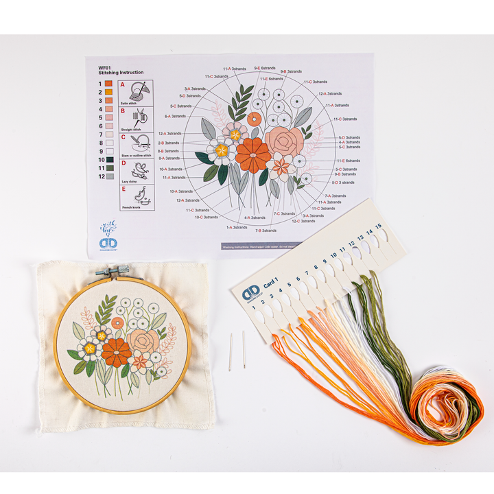 Diamond Dotz Country Garden Embroidery Kit - 5 in