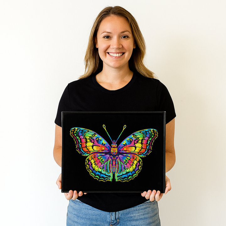 Diamond Dotz Neon Flock Butterfly - 18.0" x 14.0"