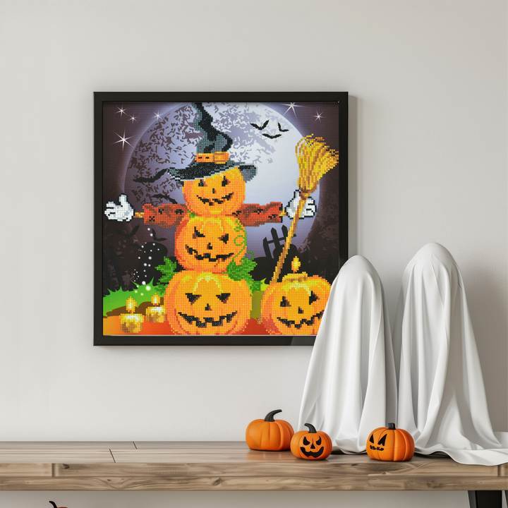 Diamond Dotz Halloween Scarecrow - 16.5 x 16.5 in