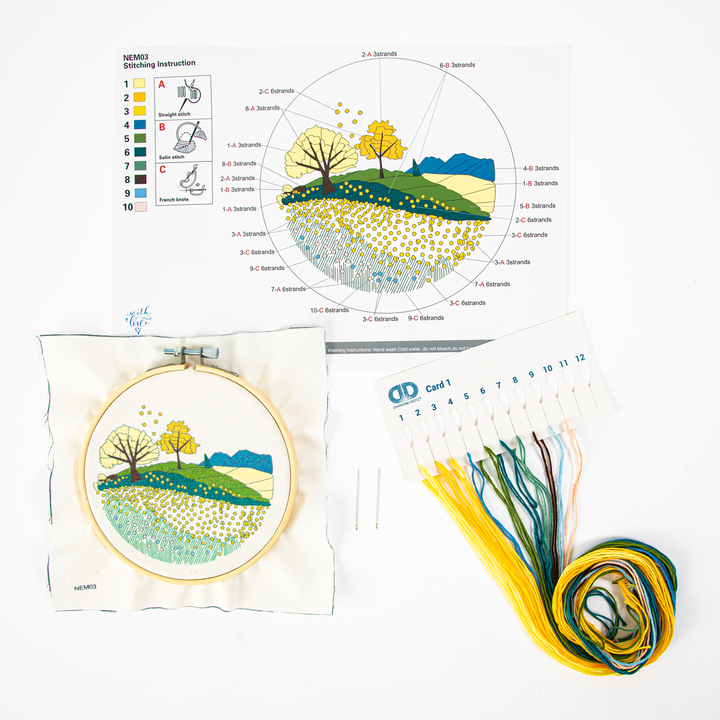 Diamond Dotz Autumn Fields Embroidery Kit - 5 in