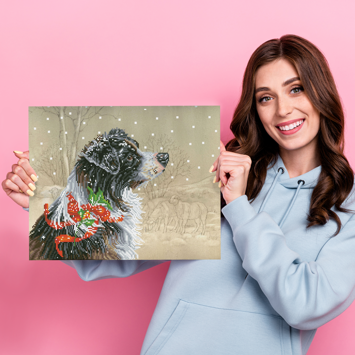 Diamond Dotz Christmas Collie - 16 x 19 in