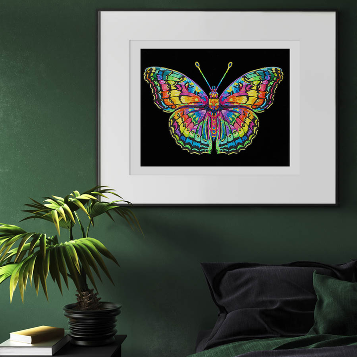 Diamond Dotz Neon Flock Butterfly - 18.0" x 14.0"
