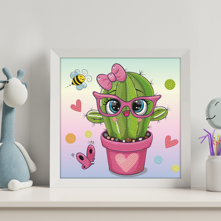 Diamond Dotz Pretty in Pink Cactus - 9.1 x 9.1 in