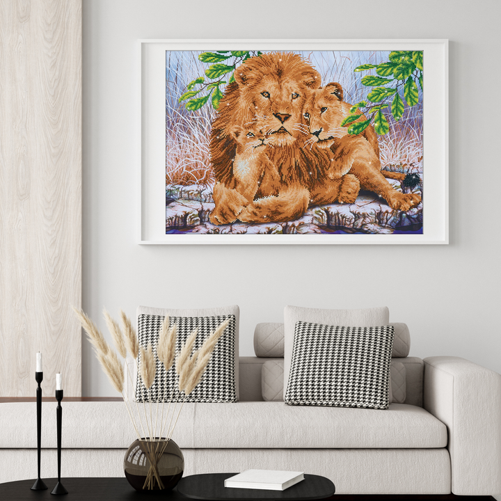 Diamond Dotz Lion Family - 21.7 x 30.3 in