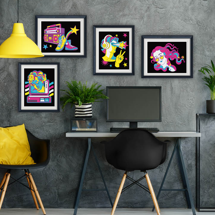Diamond Dotz Neon Flock Retro Classic - 10.0" x 8.0"
