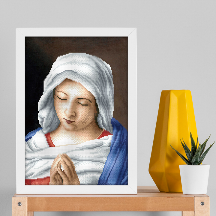 Diamond Dotz The Virgin in Prayer apres Giovanni Battista Salvi da Sassoferrato - 13.78 x 17.72 in