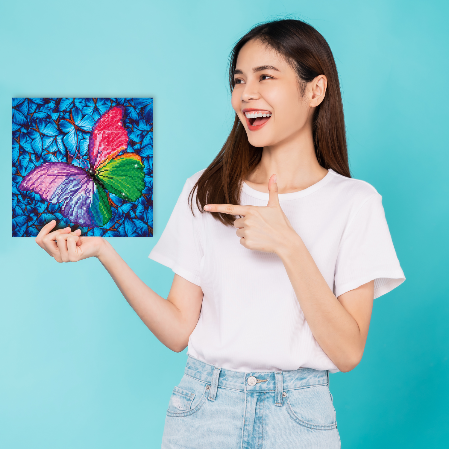 Lymshine 16 Pezzi Diamond Painting Farfalle E Uccelli - Kit Fai Da Te Per Decorazione Giardino 3D