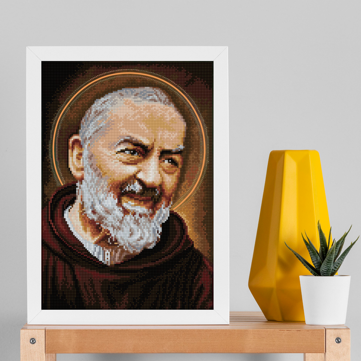 Diamond Dotz Padre Pio- 12.60 x 18.50 in
