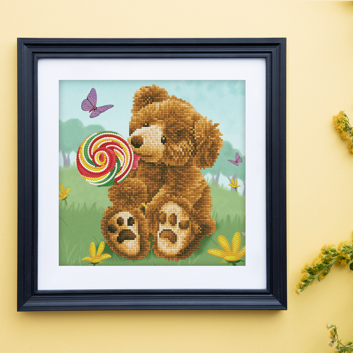 Diamond Dotz Honey Pot Bear: Lolly Pop Lick - 11 x 11 in