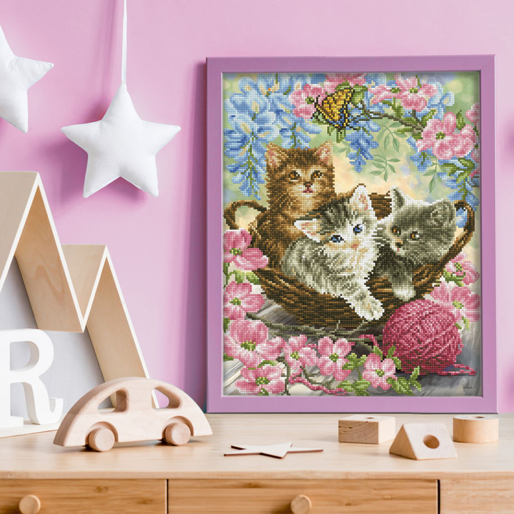 Diamond Dotz Kitty Knits - 15.7 x 19.7 in