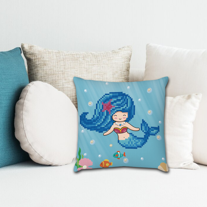 Diamond Dotz Pearl Swimmer Mini Pillow - 7.1 x 7.1 in