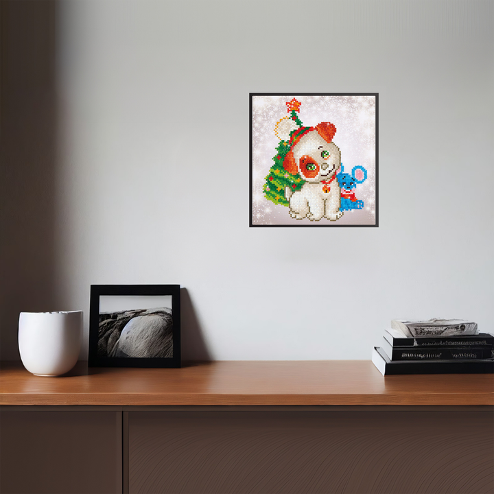 Diamond Dotz Christmas Pup & Mouse - 9.8 x 9 in