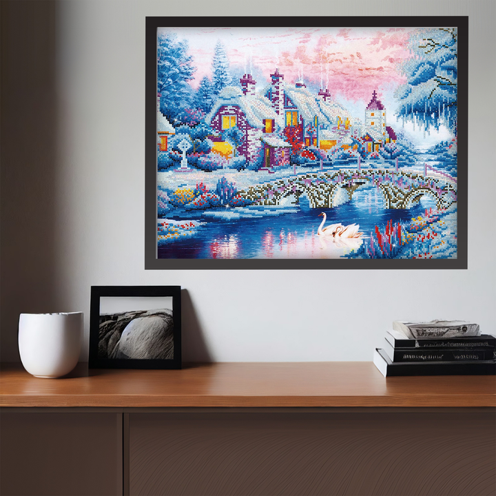Diamond Dotz Winter Village - 31 x 19.7 in