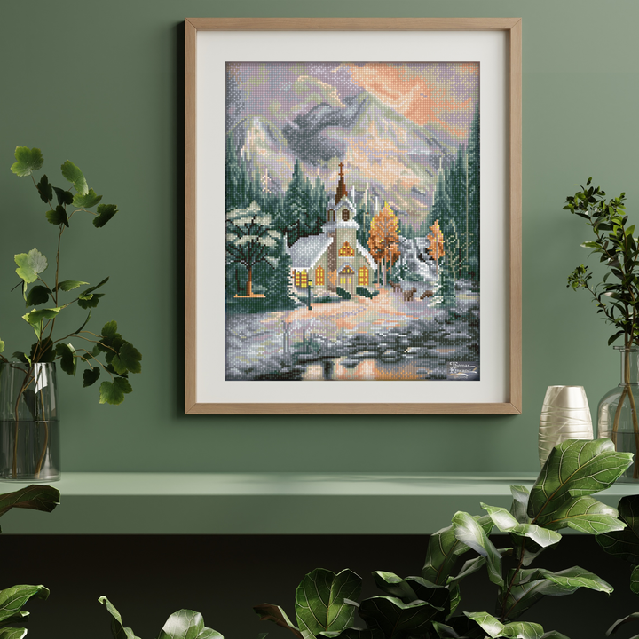 Diamond Dotz Thomas Kinkade Deer Creek Chapel - 20 x 16 in