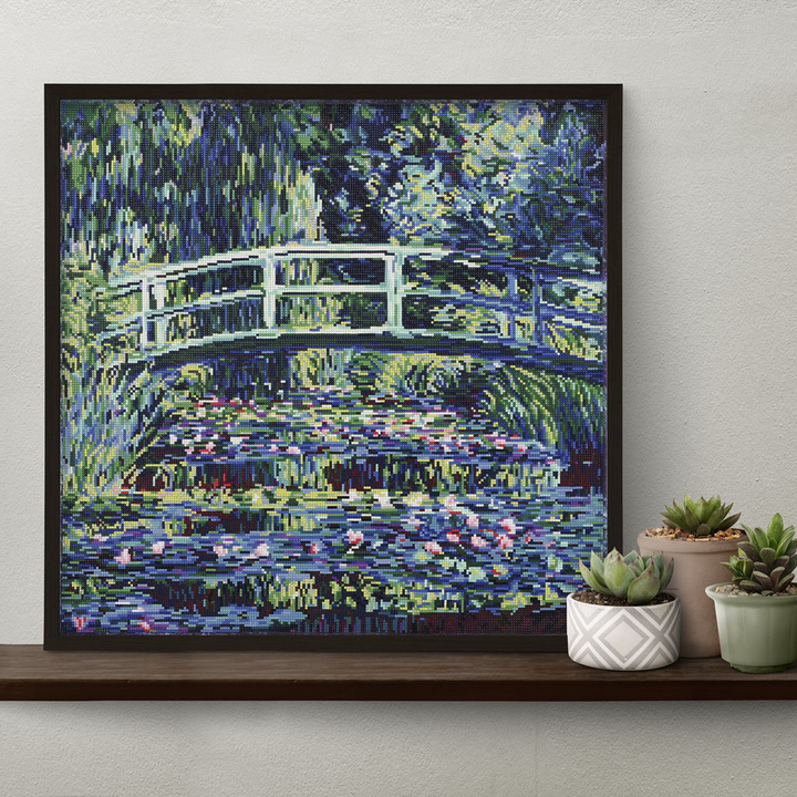 Diamond Dotz Water Lilies and Japanese Bridge - 23.23 x 22.44 in