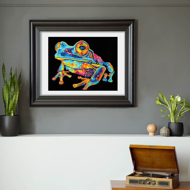 Diamond Dotz Neon Flock Tree Frog - 18.0" x 14.0"