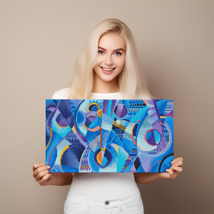 Diamond Dotz Blue Moods - 18.5 x 10.63 in