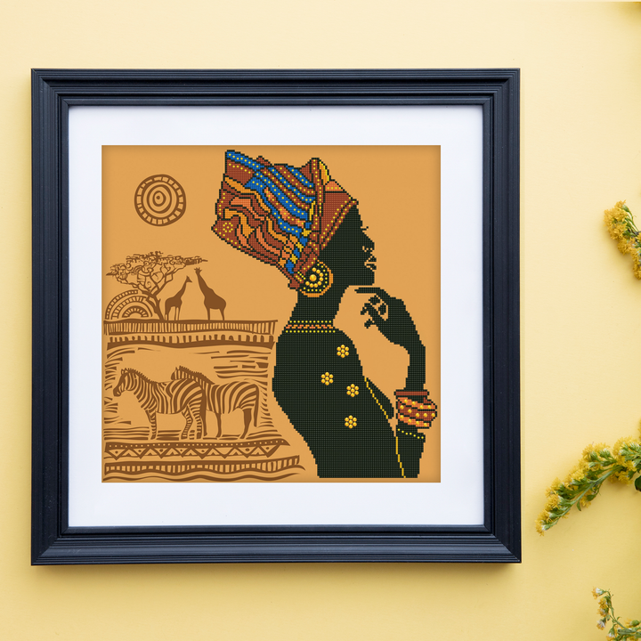 Diamond Dotz African Elegance - 19.3 x 19.3 in