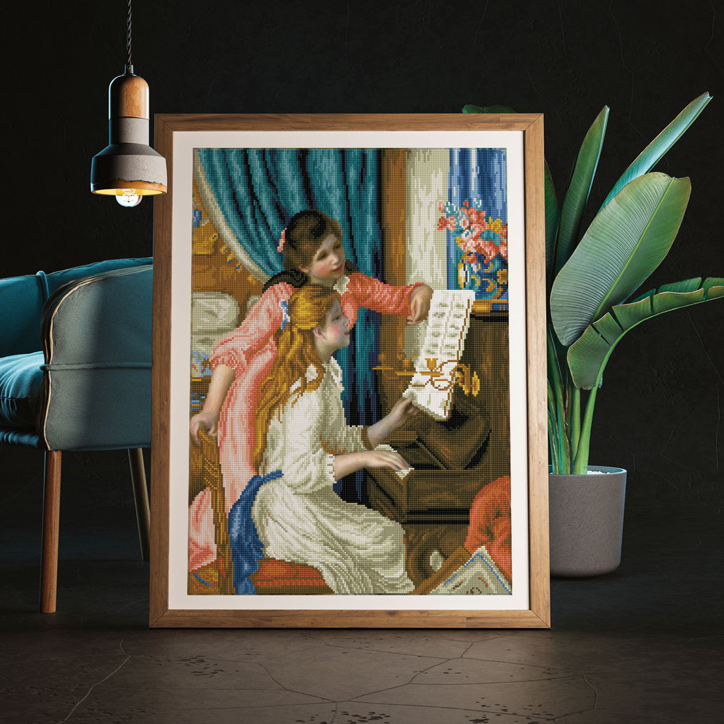 Diamond Dotz Girl’s at the Piano (Renoir) - 26 x 18.9 in