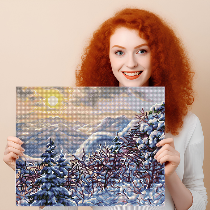 Diamond Dotz Golden Winter - 16.54 x 20.47 in