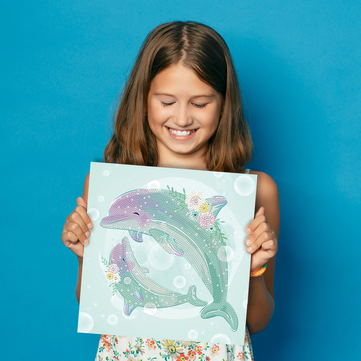 Diamond Dotz Dolphin Dance - 15.7 x 19.7 in