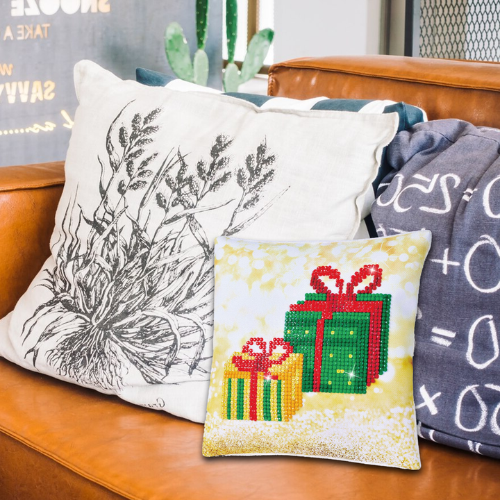 Diamond Dotz Christmas Gifts Pillow - 7 x 7 in