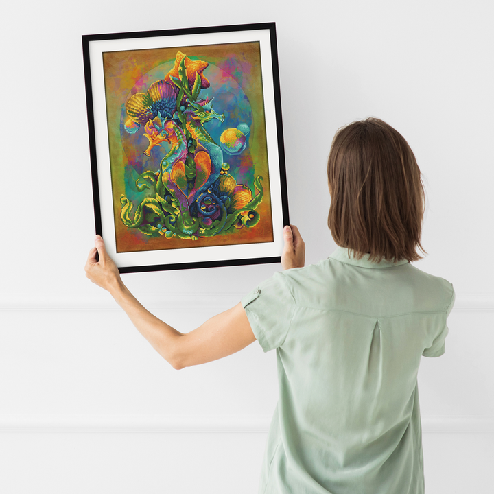 Diamond Dotz Sea Horses - 25 x 20 in