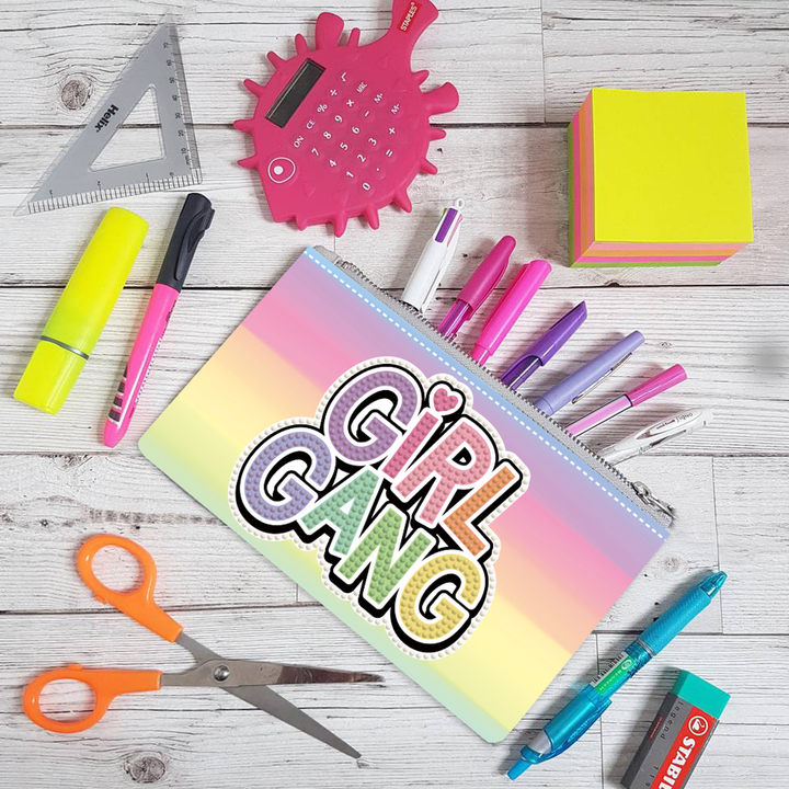 Diamond Dotz Girl Gang Zipper Pouch - 5.51 x 8.46 in