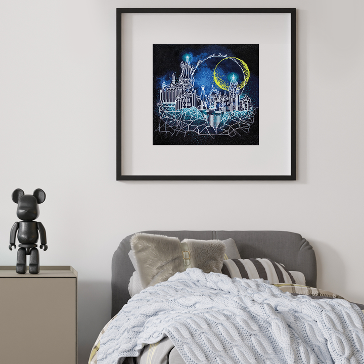 Diamond Dotz Harry Potter Moon Over Hogwarts - 20.2 x 20.2 in