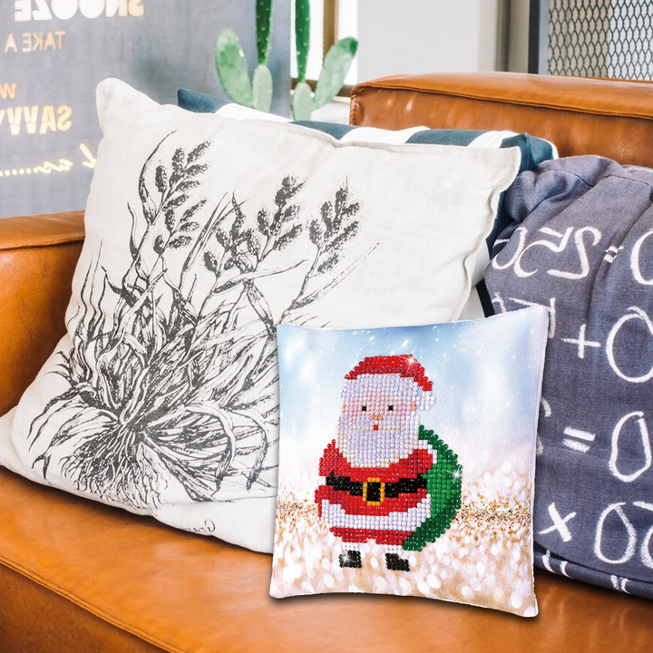 Diamond Dotz Santa Claus Sack Pillow - 7 x 7 in