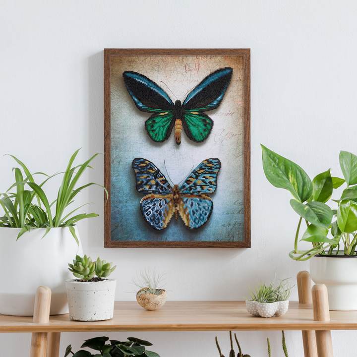 Diamond Dotz Antique Butterflies - 14.57 x 20.28 in