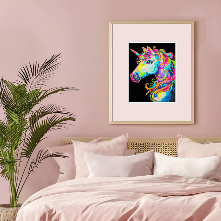 Diamond Dotz Neon Flock Unicorn - 14.0" x 18.0"