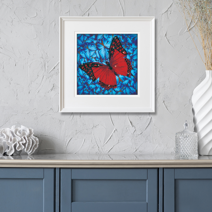 Diamond Dotz Flutterby Red - 12 x 12 in