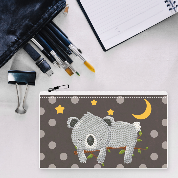 Diamond Dotz Sleepy Time Koala Zipper Pouch - 5.51 x 8.46 in