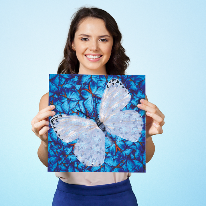 Diamond Dotz Flutterby White - 12 x 12 in