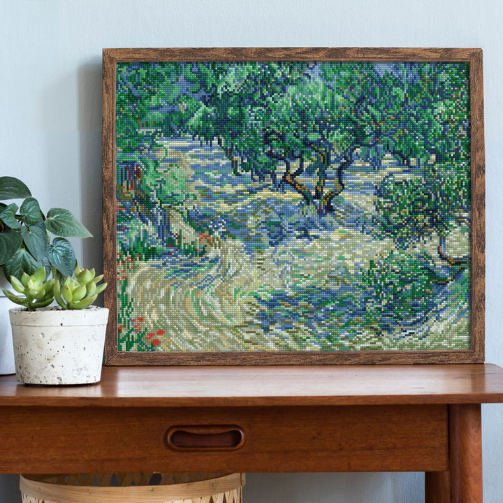Diamond Dotz Olive Orchard (Van Gogh) - 16.5 x 20.5 in