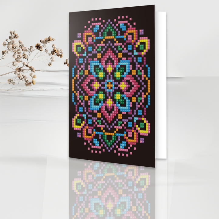 Diamond Dotz Black Star - Diamond Painting Greeting Card