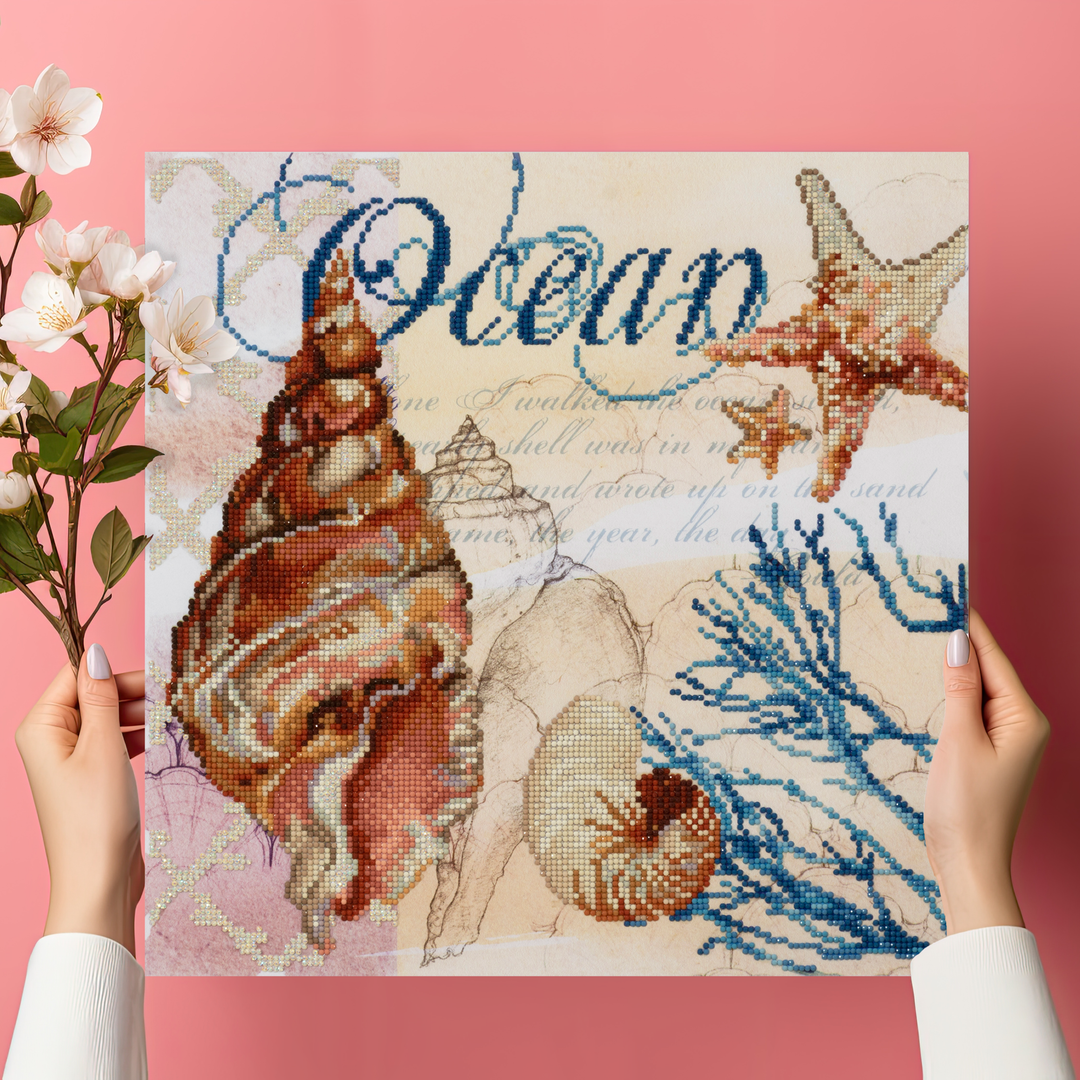 DIY Diamond Painting Kit Completo,5D Conchiglie da spiaggia Strass Ricamo Crystal Art Punto Croce Pittura, Paint by Numbers Pittura Diamante kit DIY Diamond Painting Kit Completo,5D Conchiglie da spiaggia Strass Ricamo Crystal Art Punto Croce Pittura, Paint by Numbers Pittura Diamante kit