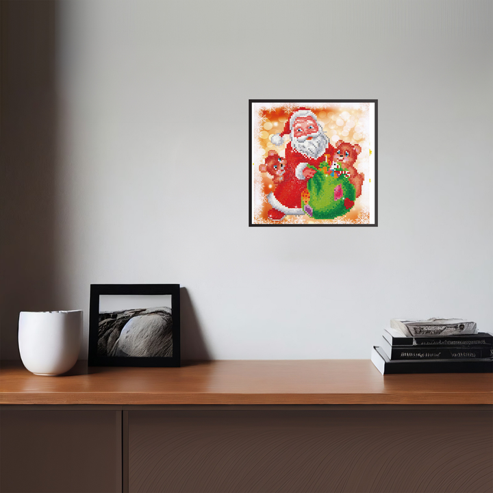 Diamond Dotz Santa & Teddies - 9.8 x 9 in